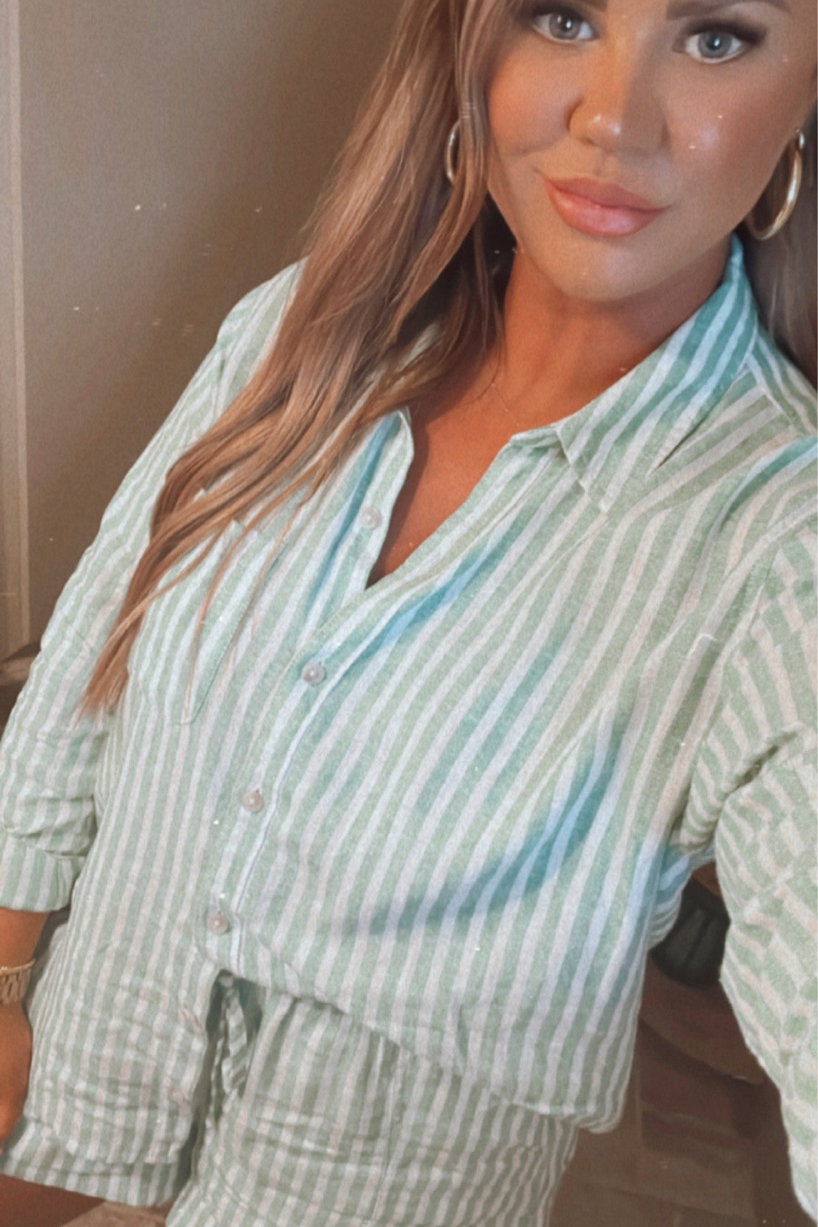 Comfy, light weight linen shorts & top! Super cute styled together or even separates! Shorts run a little big! Also comes in a few other really cute colors perfect for spring transitional outfit!

#LTKFind #LTKbeauty #LTKfit