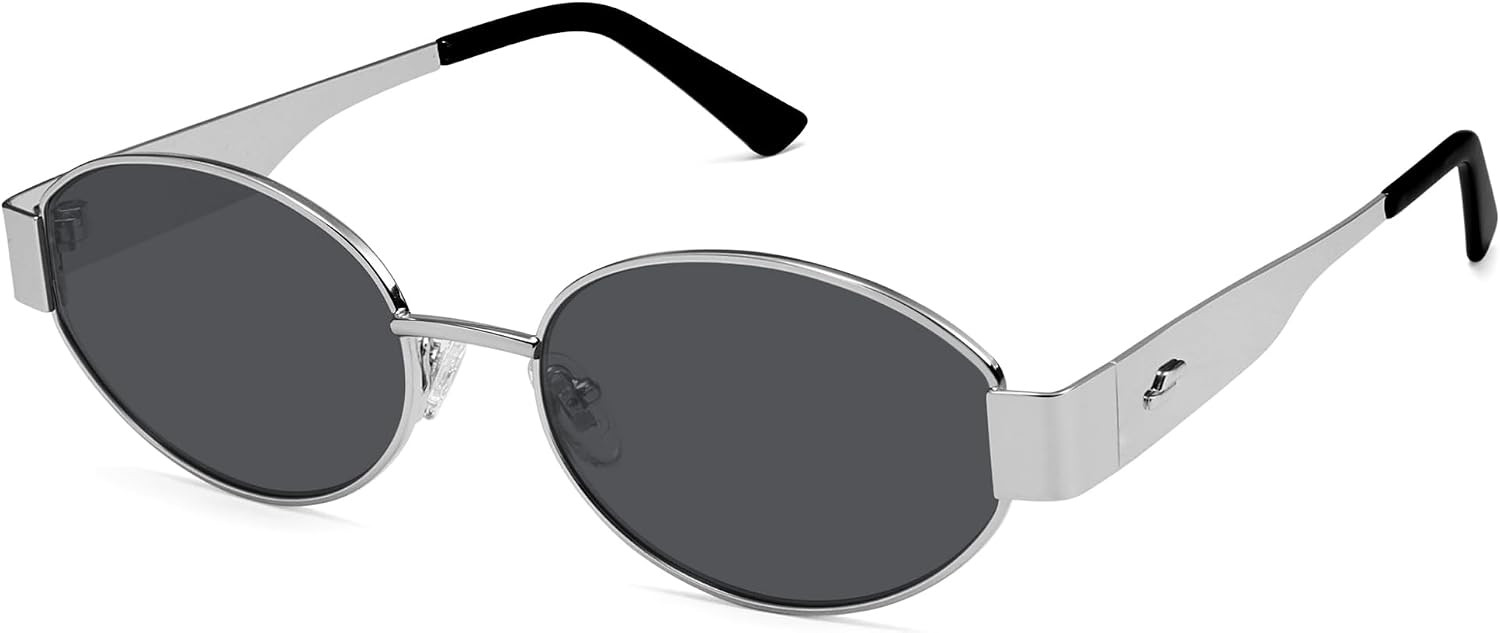 SOJOS Retro Oval Sunglasses for Women Trendy Classic 80s 90s Shades SJ1256 | Amazon (US)