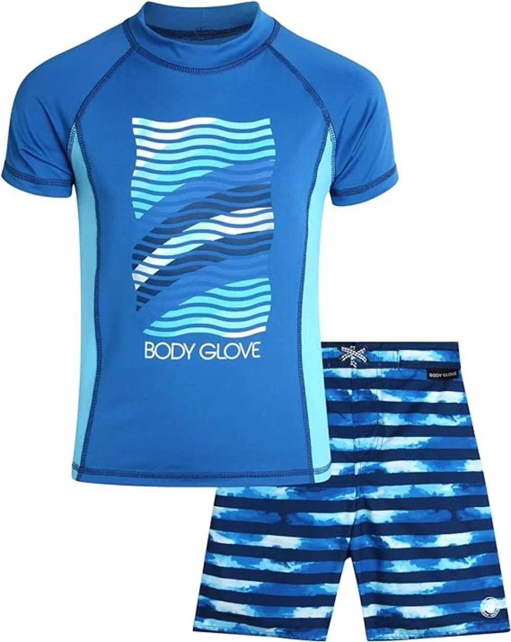 Body Glove Boys’ Rash Guard Set – UPF 50+ Short Sleeve Swim Shirt and Bathing Suit Trunks –... | Walmart (US)