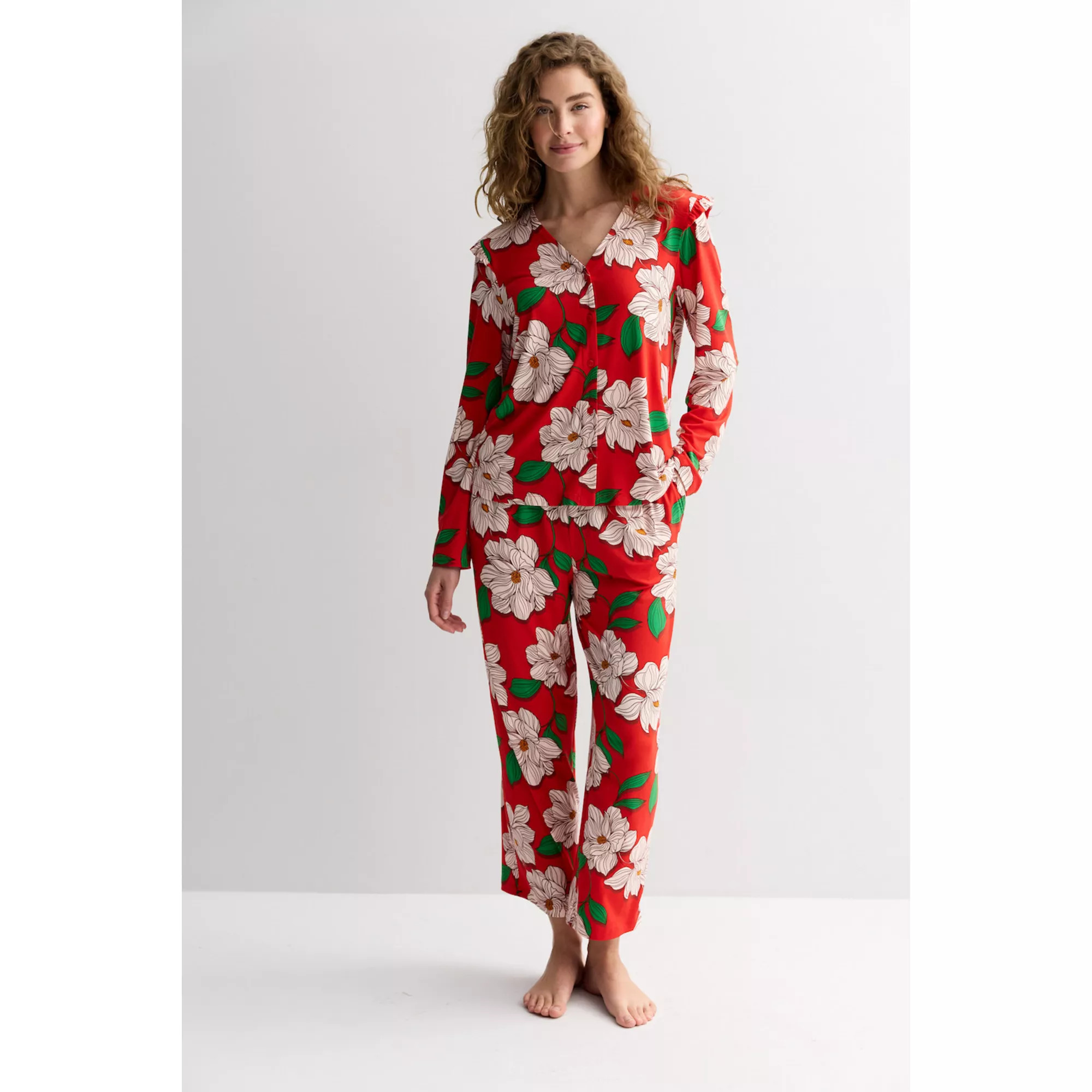 Women's Draper James Cozy Long Sleeve Pajama Top & Pajama Bottoms Set | Kohl's