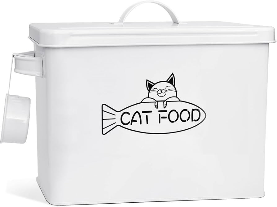 Large Dog and Cat Food Storage Container, Farmhouse Pet Food Storage Containers with Lid and Dry ... | Amazon (US)
