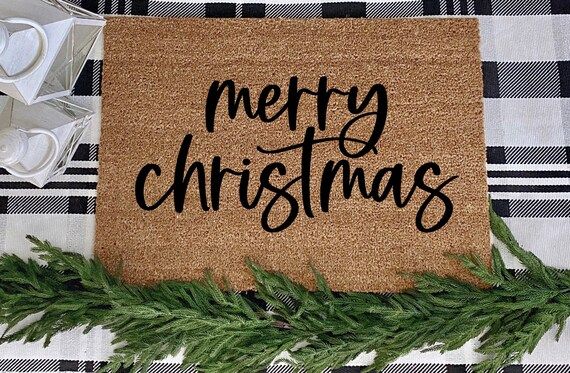 Merry Christmas Doormat Holiday Doormat Christmas Doormat - Etsy | Etsy (US)