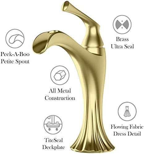 Pfister LG42-RH1BG Rhen Single Control Waterfall Bathroom Sink Faucet, Brushed Gold | Amazon (US)