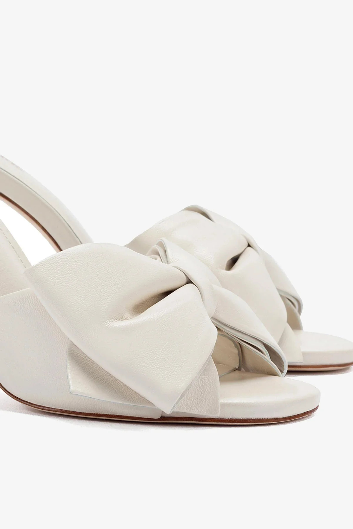 Elle Mule In Ivory Leather | Larroude