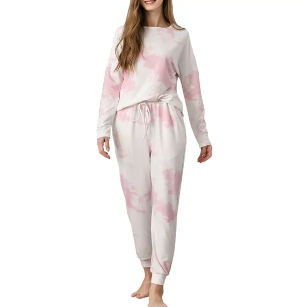 Ever-pretty - Ever-Pretty Women's Tie-Dye Long Sleeve Tops and Jogger Pants Loungewear Sleepwear ... | Walmart (US)