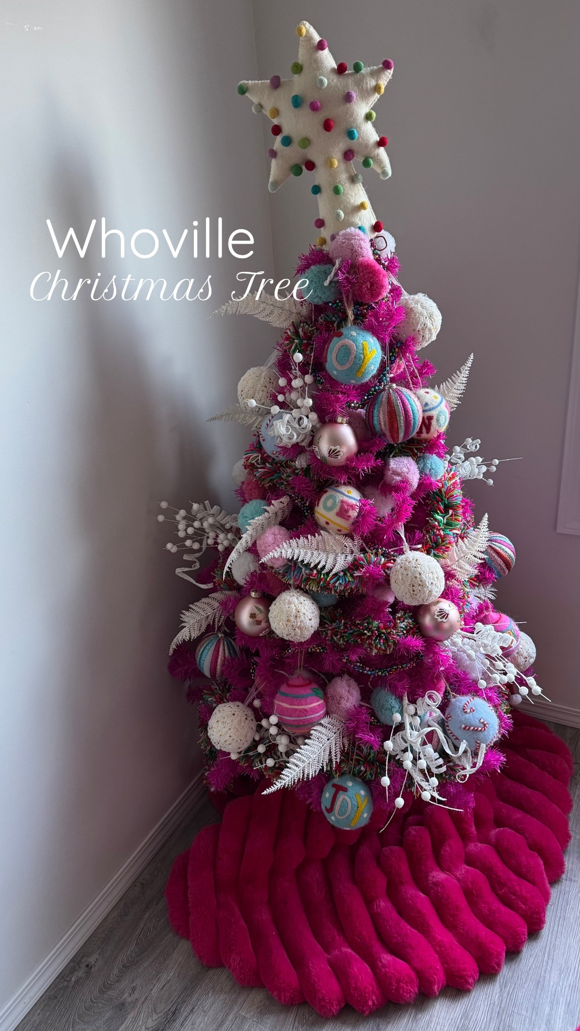Whoville Pink Christmas Tree #pinktree #whovillechristmas #whimsicalchristmas #christmasdecor #thegrinch #grinchchristmas

#LTKcanada #LTKhome #LTKholiday