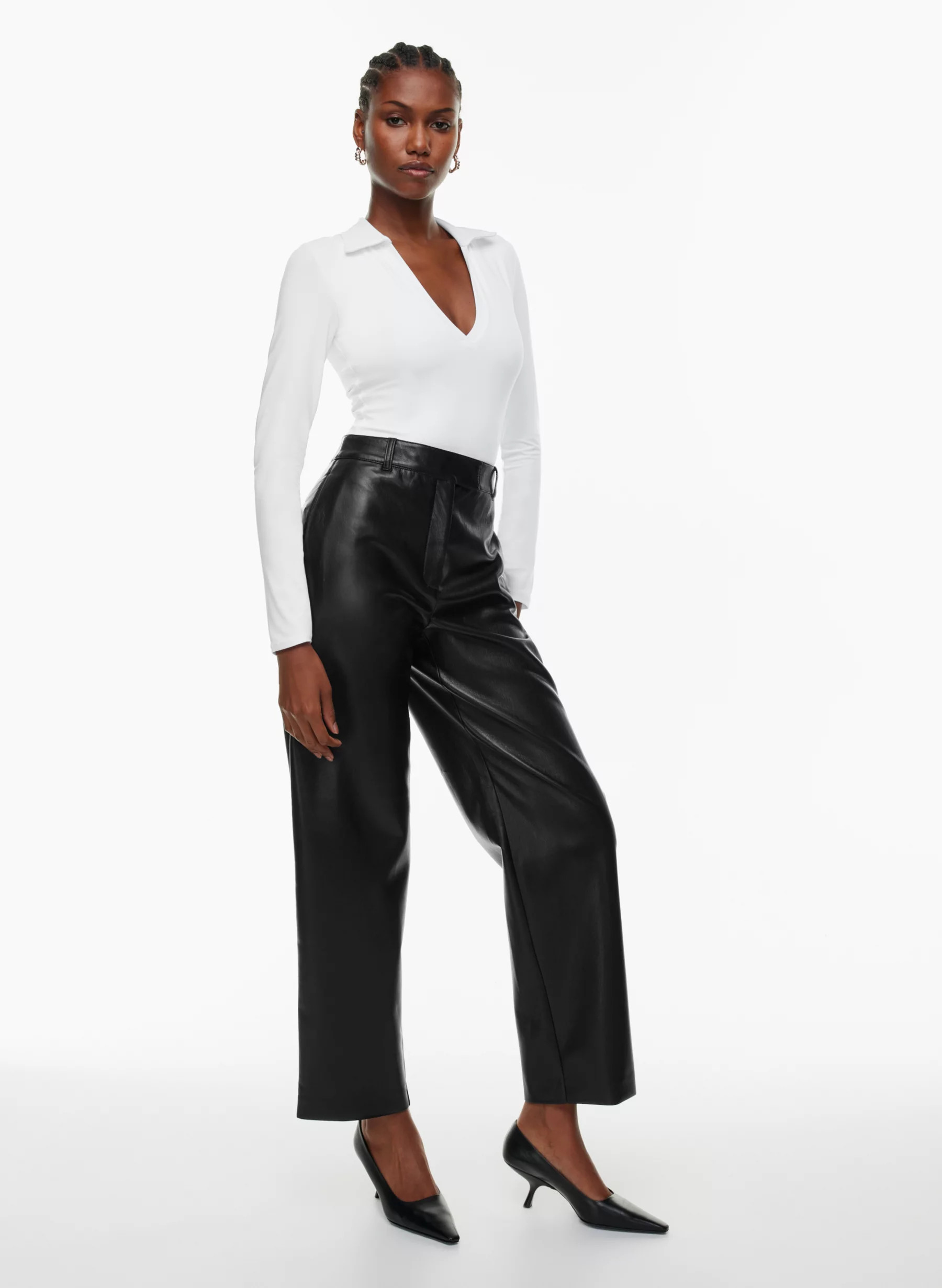 CONTOUR POLO LONGSLEEVE BODYSUIT | Aritzia