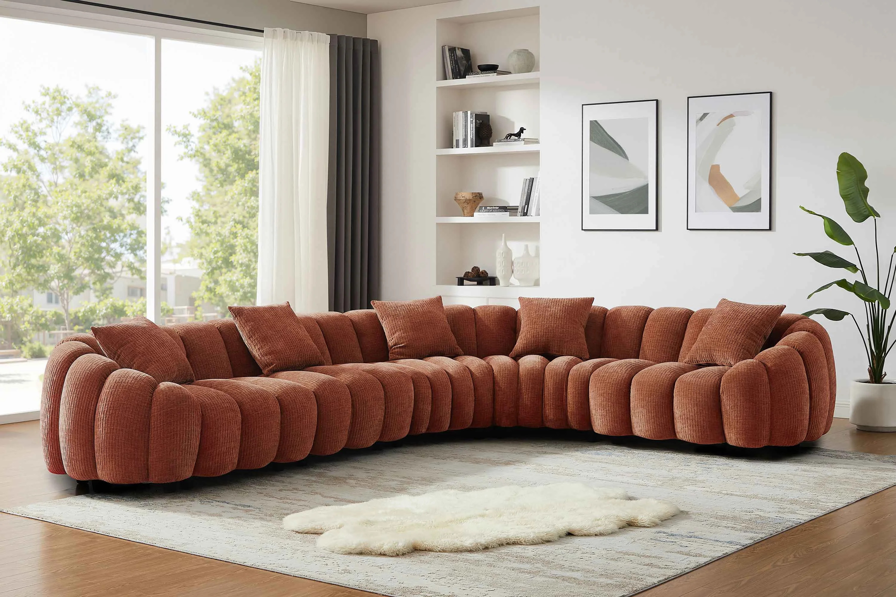 Minimore Modern Style Winnie L Shape 6s Sofa | Wayfair North America