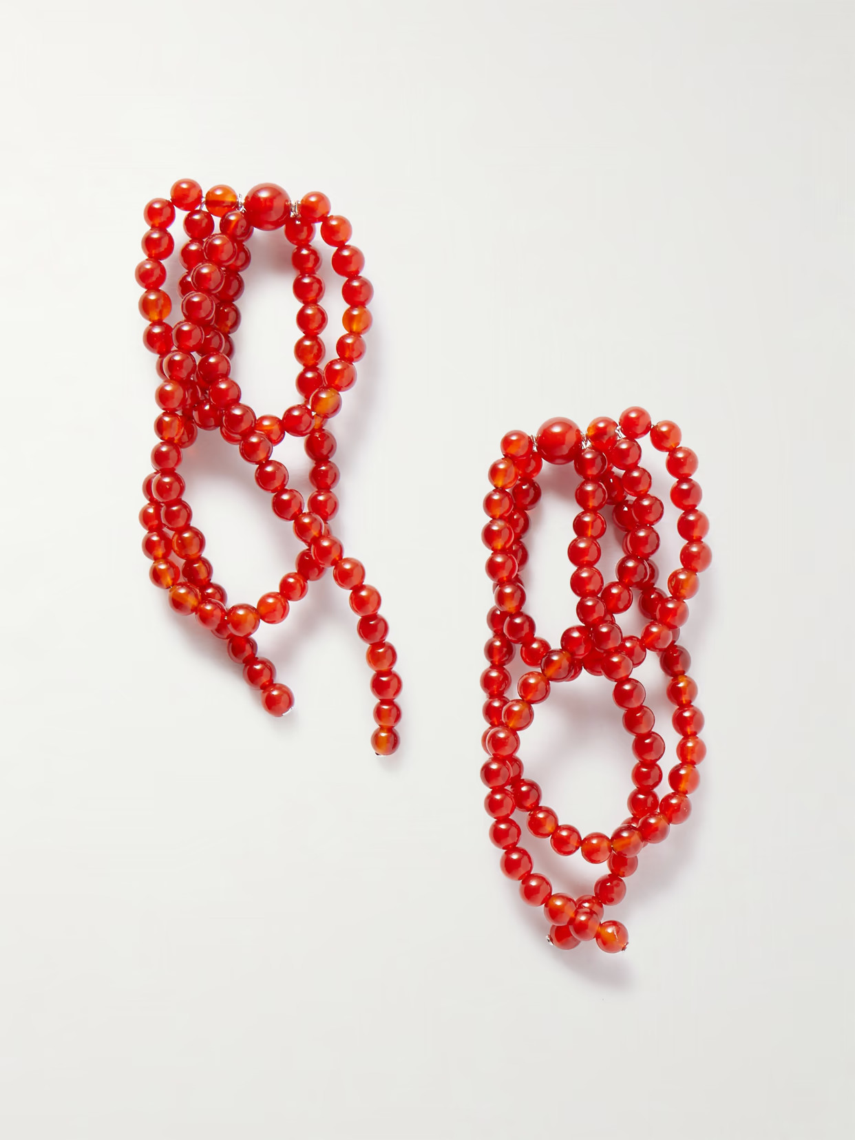 Completedworks - Recycled Silver Agate Beaded Earrings - Red | NET-A-PORTER (US)