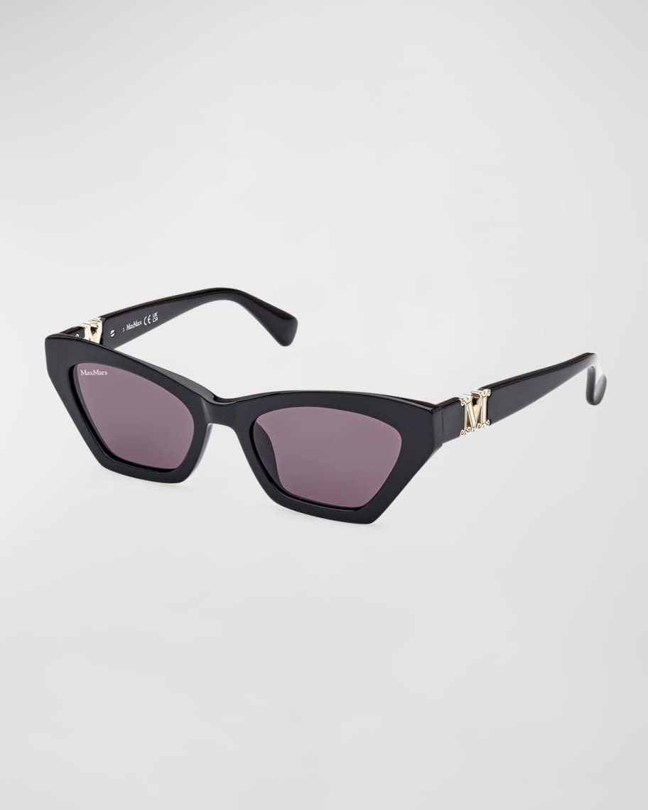 Max Mara Monogram Acetate Cat-Eye Sunglasses | Neiman Marcus