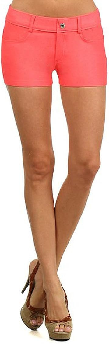 YELETE Fashion Mic Womens Casual Summer Cotton Blend Stretchy Shorts | Amazon (US)