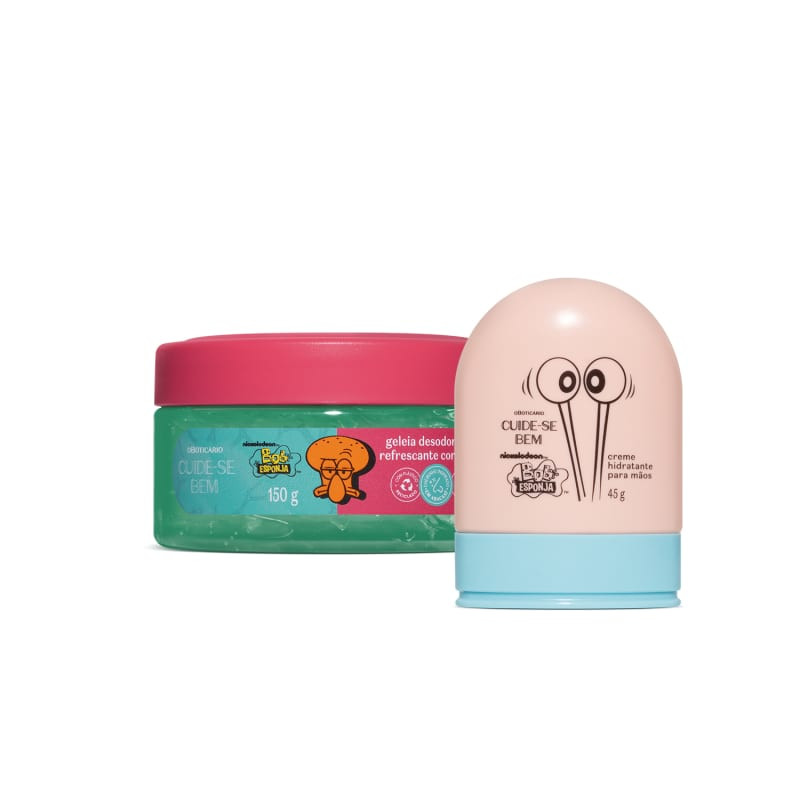 Combo Cuide-se Bem Bob Esponja: Geleia Corporal 150g + Creme Para as Mãos 45g | oBoticario (BR)