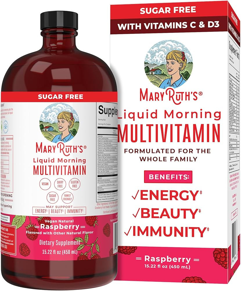 MaryRuth's Multivitamin for Women | Men & Kids | Vegan Liquid Vitamins & Minerals | Adults & Kids... | Amazon (US)