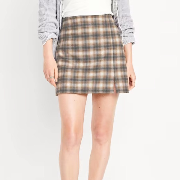 NWT Old Navy Plaid Mini Pencil Skirt Medium | Poshmark