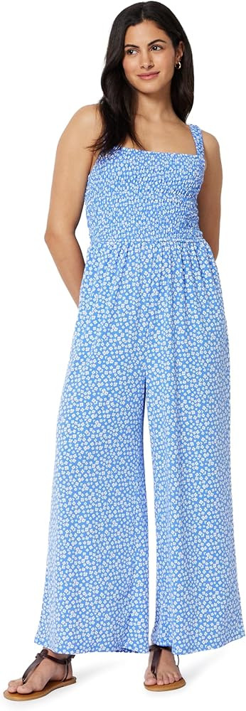Amazon Essentials Women's Square Neck Wide Leg Sleeveless Jumpsuit | Amazon (US)