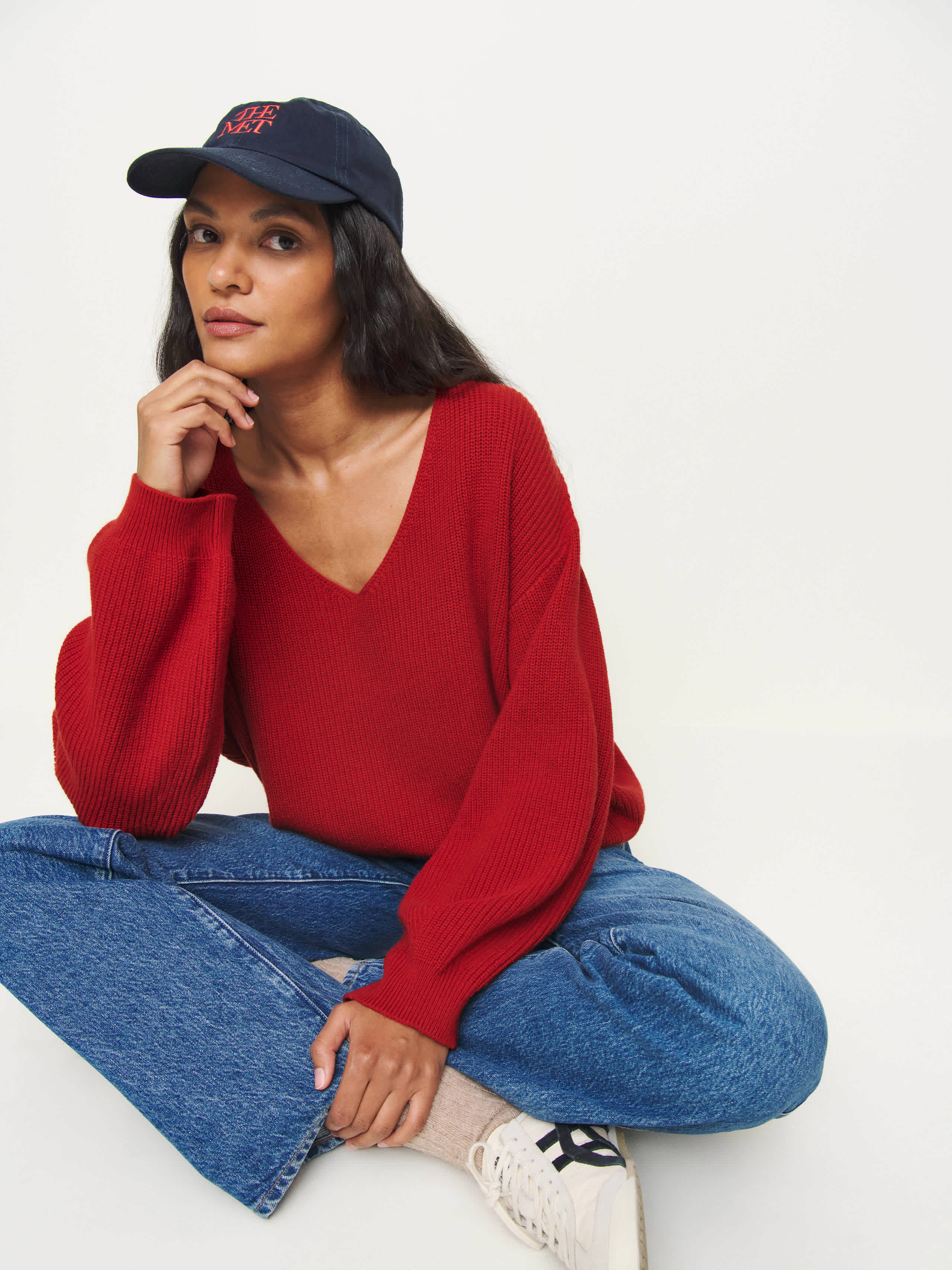 Ellery Cashmere Blend Oversized V-neck Sweater | Reformation (Global)