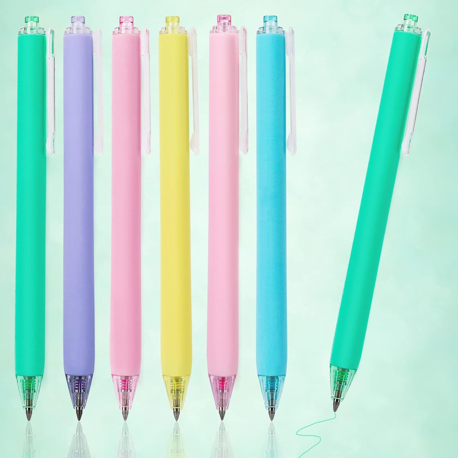 Colored Gel Pens, 6 Colors Retractable Gel Ink Pens, Pastel Retractable Pretty Journaling Pens, M... | Amazon (US)