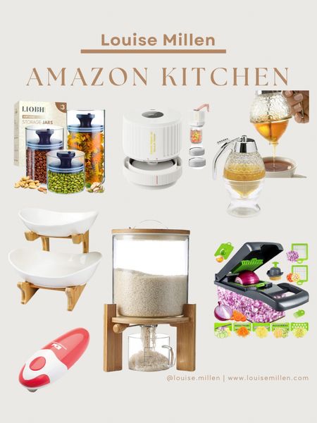 Amazon kitchen finds! Home organization - glass canister - electric can opener - honey/syrup dispenser - vegetable chopper - electric mason jar sealer - fruit bowl 

#LTKfindsunder50 #LTKU #LTKhome
