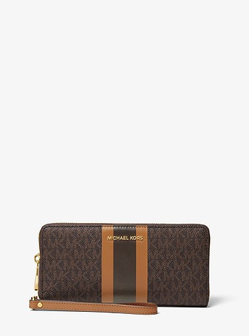 Logo Stripe Continental Wristlet | Michael Kors US