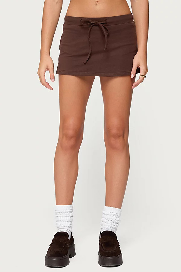Edikted Bayside Slitted Mini Skort in Brown, Women's at Urban Outfitters | Urban Outfitters (US and RoW)