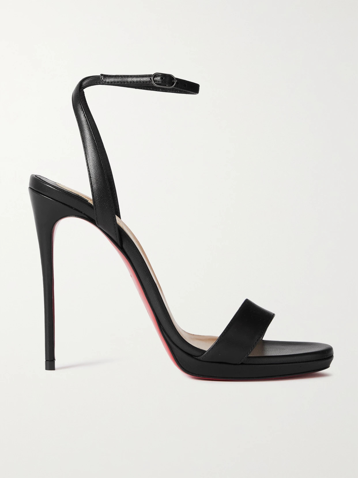 Christian Louboutin - Loubi Queen 120 Leather Sandals - Black | NET-A-PORTER (US)