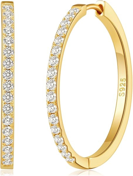 Gold/Silver Hoops Earrings For Women Hypoallergenic | Amazon (US)