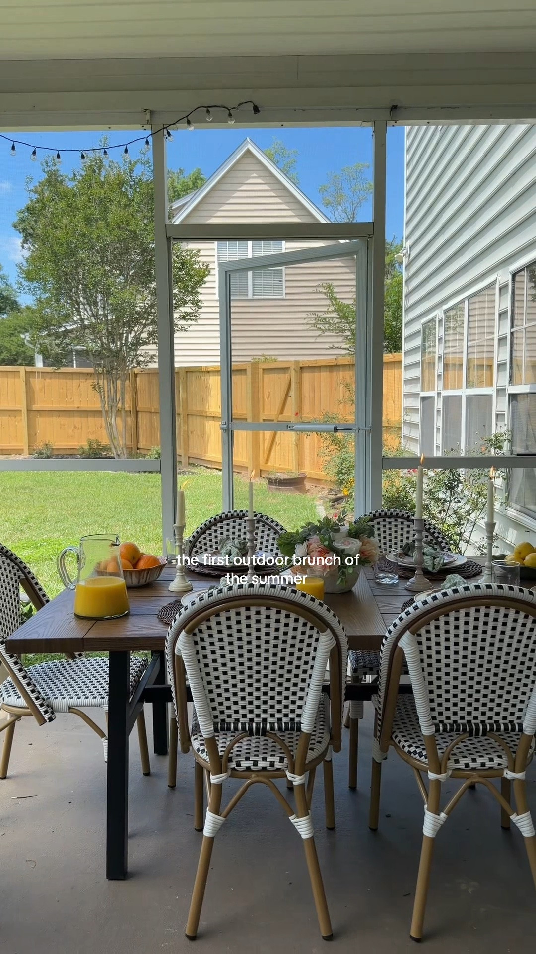 No better way to kick off the summer than with an outdoor brunch & yap session with the girls! I set out my new #WorldMarket table finds and they really brought the coastal, Nancy Meyers vibe to life. You can shop my favorites on my ShopMy in my bio or directly at World Market 🩵  #coastalliving #nancymeyers #worldmarketfinds #worldmarketpartner #outdoorlivingspace