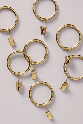 Mindy Curtain Rings, Set of 7 | Anthropologie (US)
