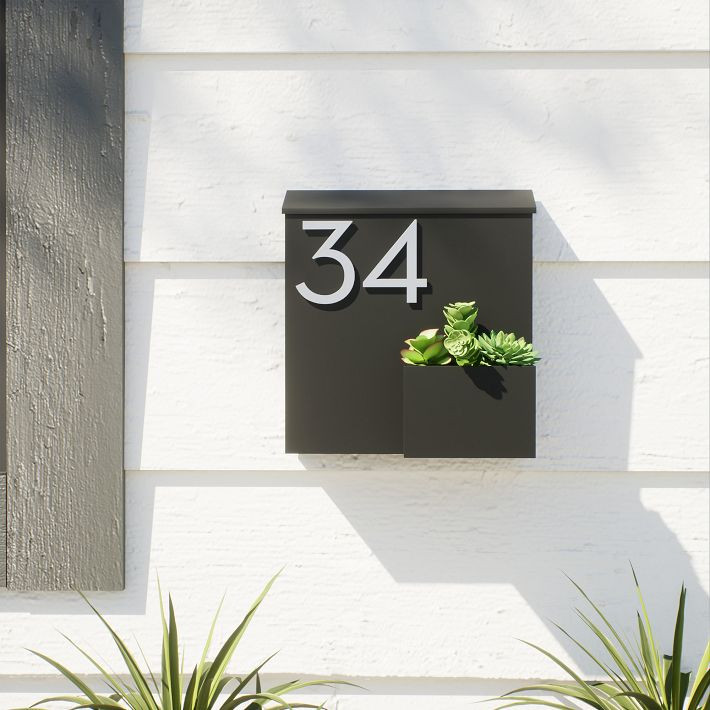 Post & Porch Customizable Greetings Wall Mounted Mailbox | West Elm (US)