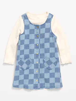 Long-Sleeve Ribbed T-Shirt and Dress Set for Toddler Girls | Old Navy (US)
