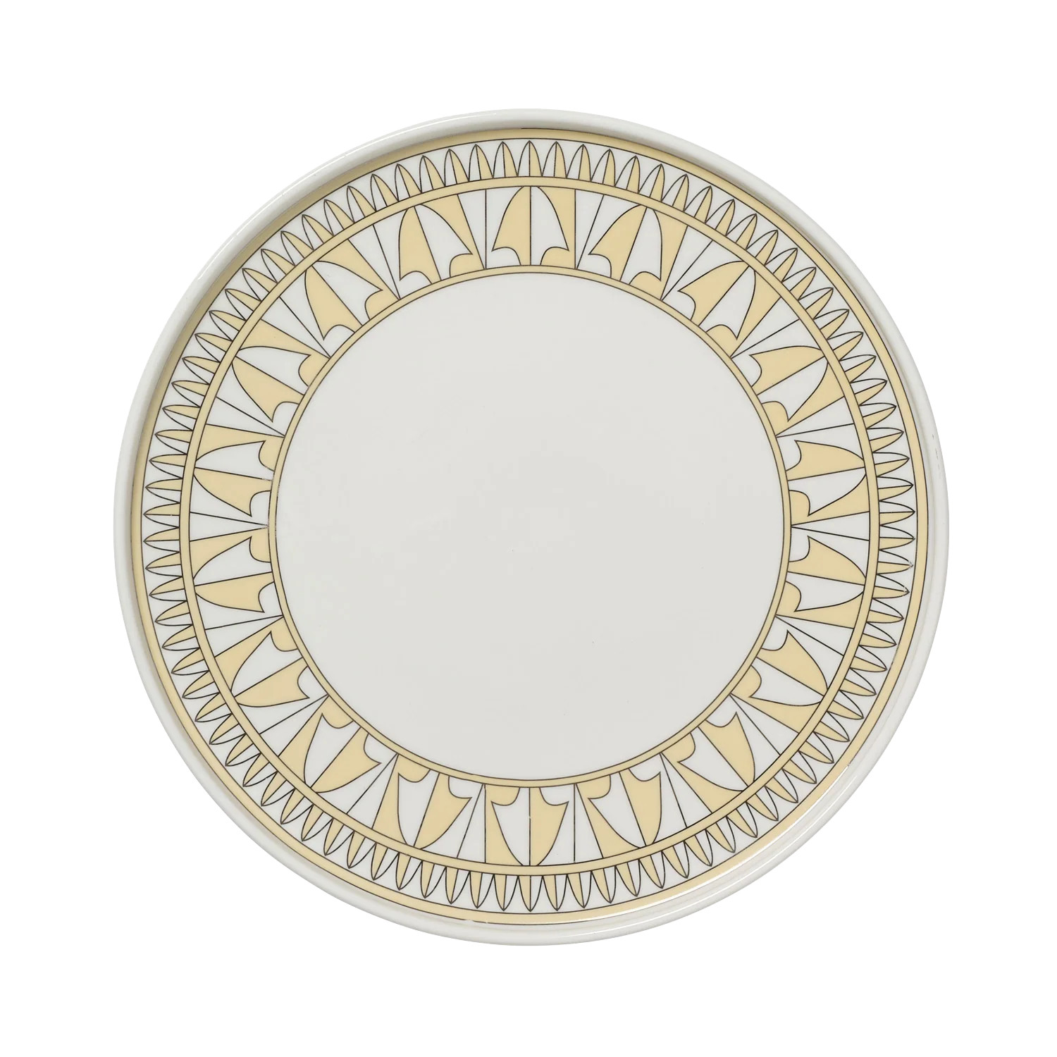 Yellow Geometric Plate 1 - Final Sale | In The Roundhouse