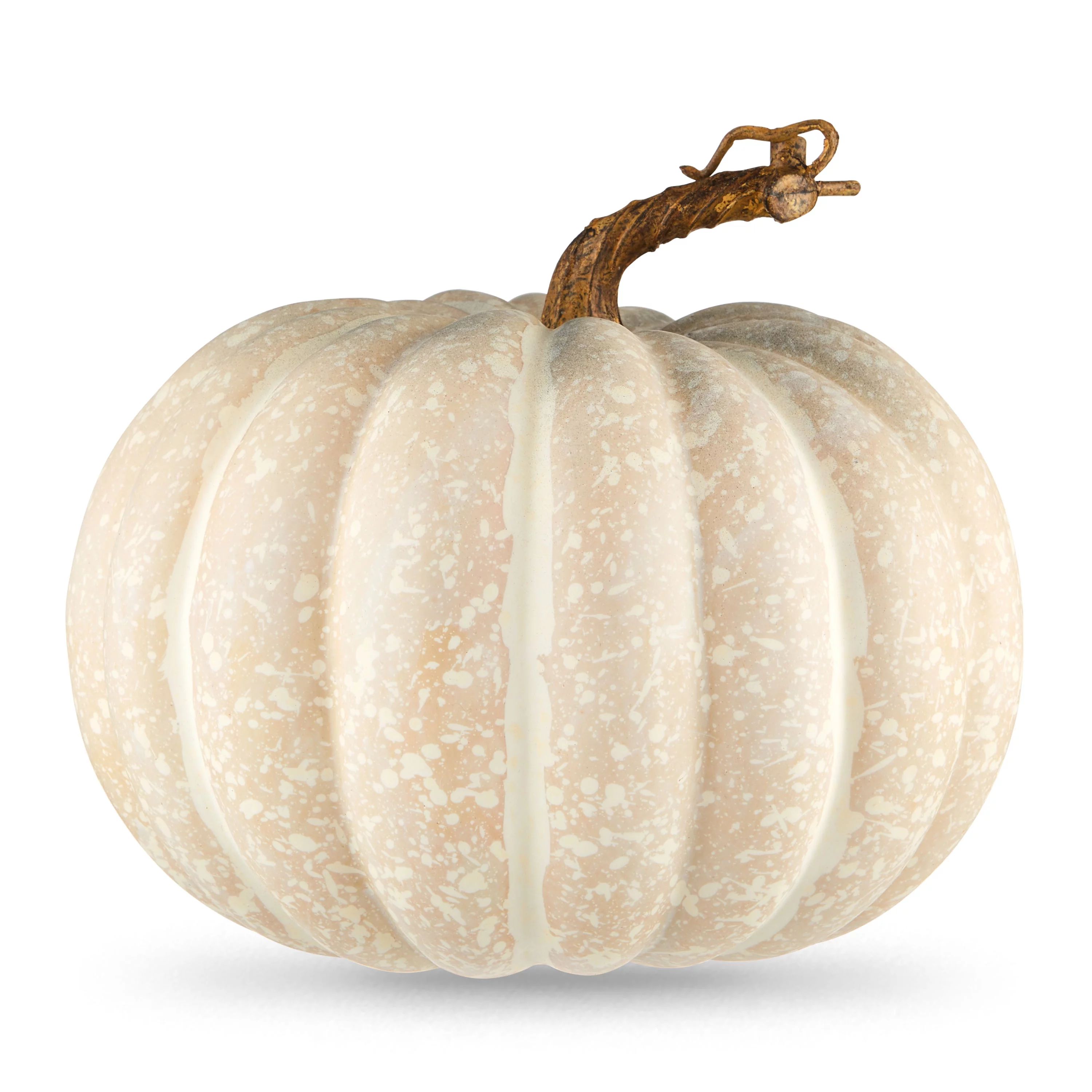 Harvest 7 in Speckled Short Beige Foam Pumpkin Decoration , Way to Celebrate | Walmart (US)