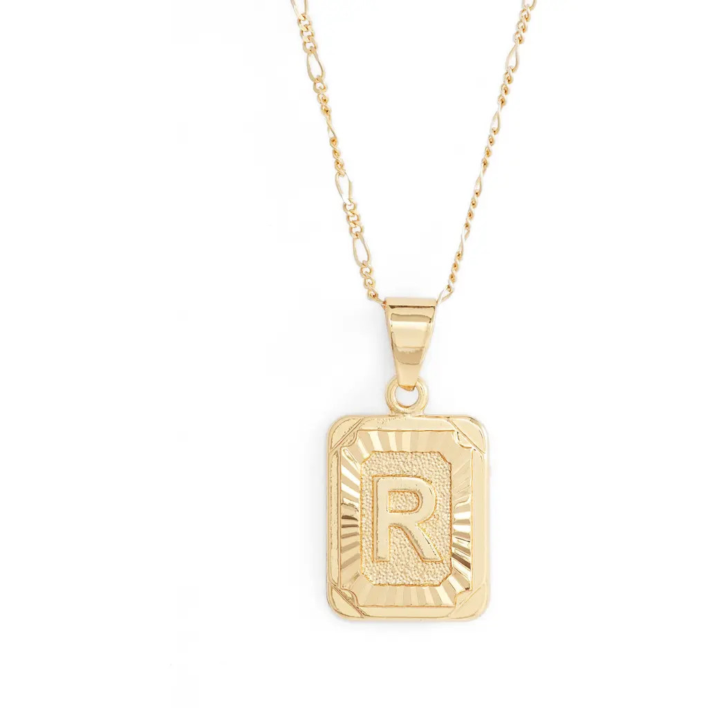 Bracha Initial Pendant Necklace in Gold-R at Nordstrom | Nordstrom