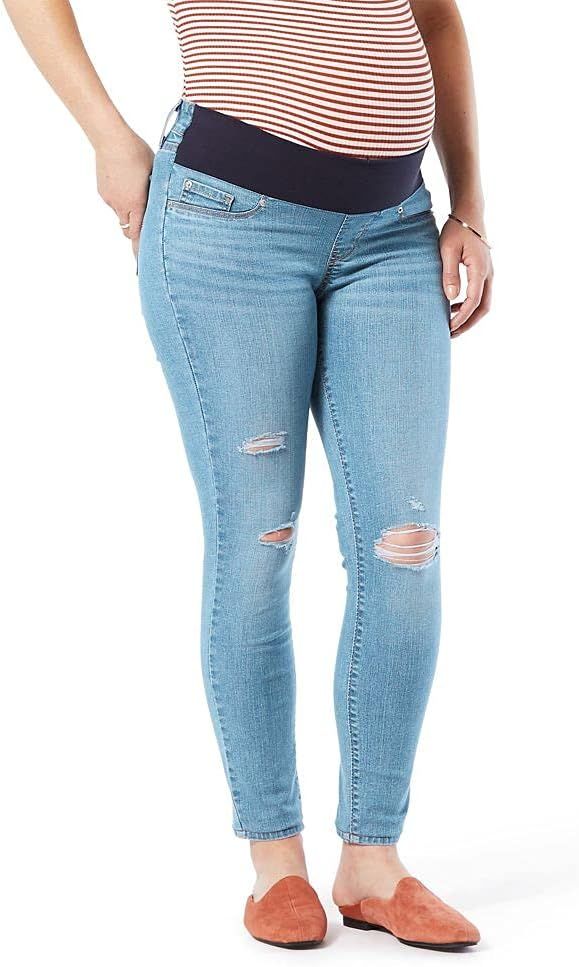 Signature by Levi Strauss & Co. Gold Women's Maternity Baby Bump Skinny Jeans | Amazon (US)