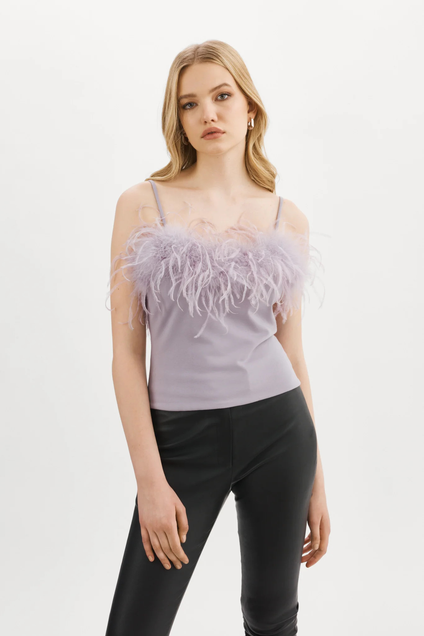 YARINA Feather Trimmed Top | LAMARQUE