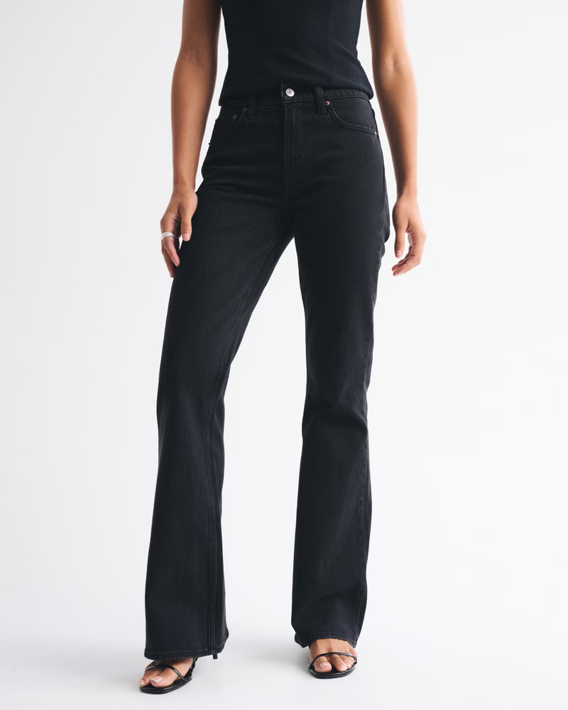 Women's High Rise Flare Jean | Women's Bottoms | Abercrombie.com | Abercrombie & Fitch (US)