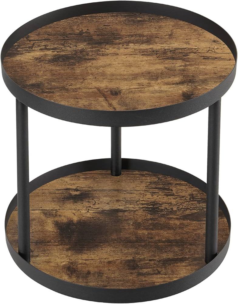 Giikin 2 Tier Lazy Susan Organizer, 2 Tier Spice Turntable Organizer, Circle Rotating Lazy Susan ... | Amazon (US)