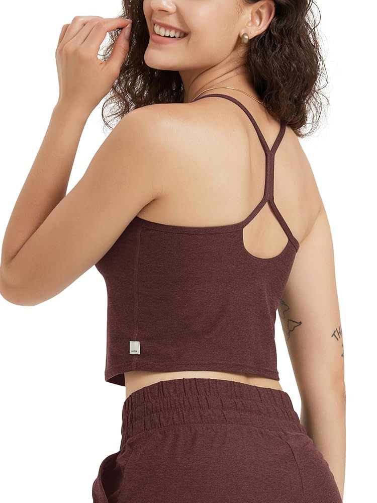 ODODOS Women's Slim Racerback Cropped Tank – Stratum Tech Sports Bra, Ultra Soft UPF 50+ Cami T... | Amazon (US)