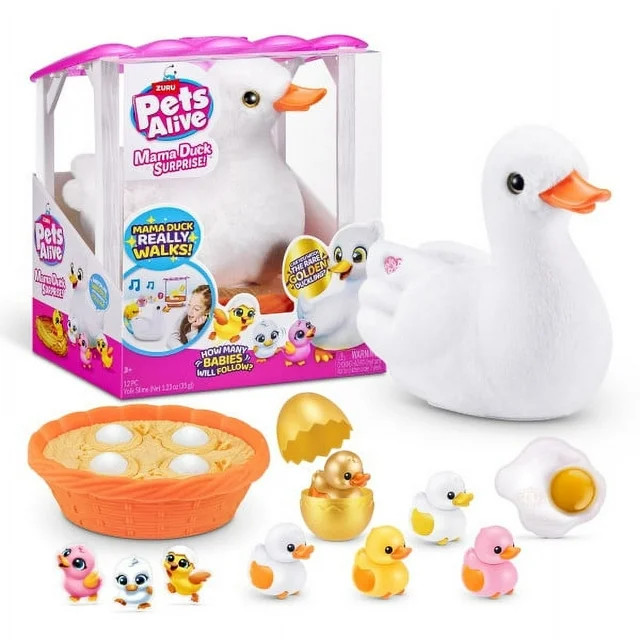 Pets Alive Mama Duck Surprise by ZURU Nurturing Play Surprise Hatching Interactive Girls Toy | Walmart (US)