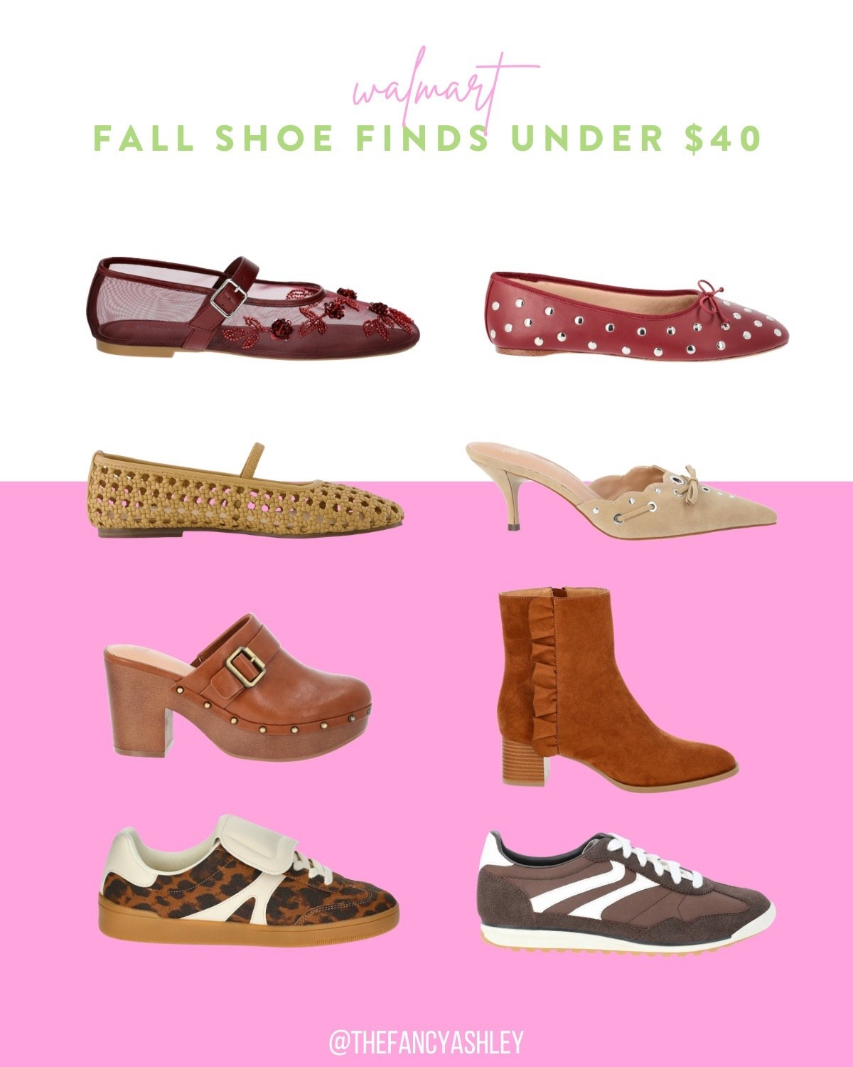 Cutest fall shoe finds courtesy of Walmart - all under $40! So many cute fall colors and styles. They've got flats, boots, and sneakers all at the perfect price point. Run, don't walk!

#LTKSeasonal #LTKShoeCrush #LTKFindsUnder50