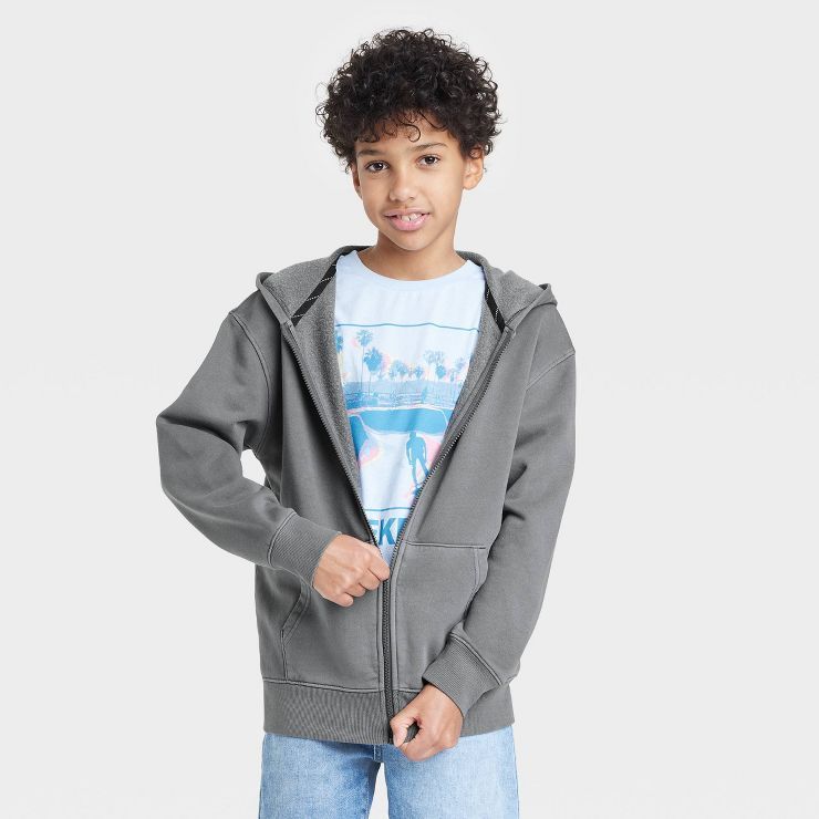 Boys' Zip-Up Hooded Sweatshirt - art class™ | Target