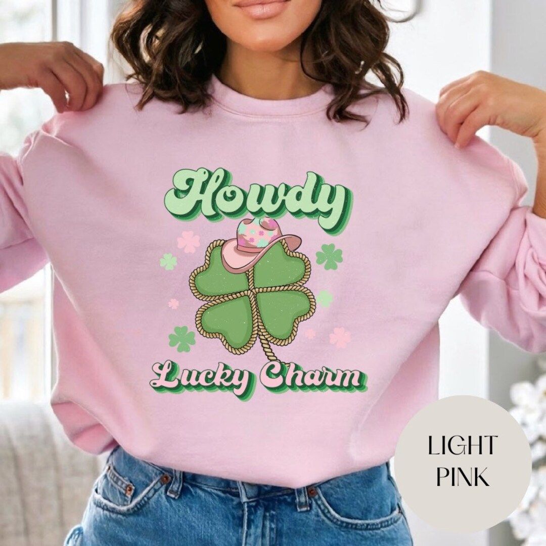 St Patricks Howdy Lucky Charm Sweatshirt  Lucky Irish - Etsy | Etsy (US)