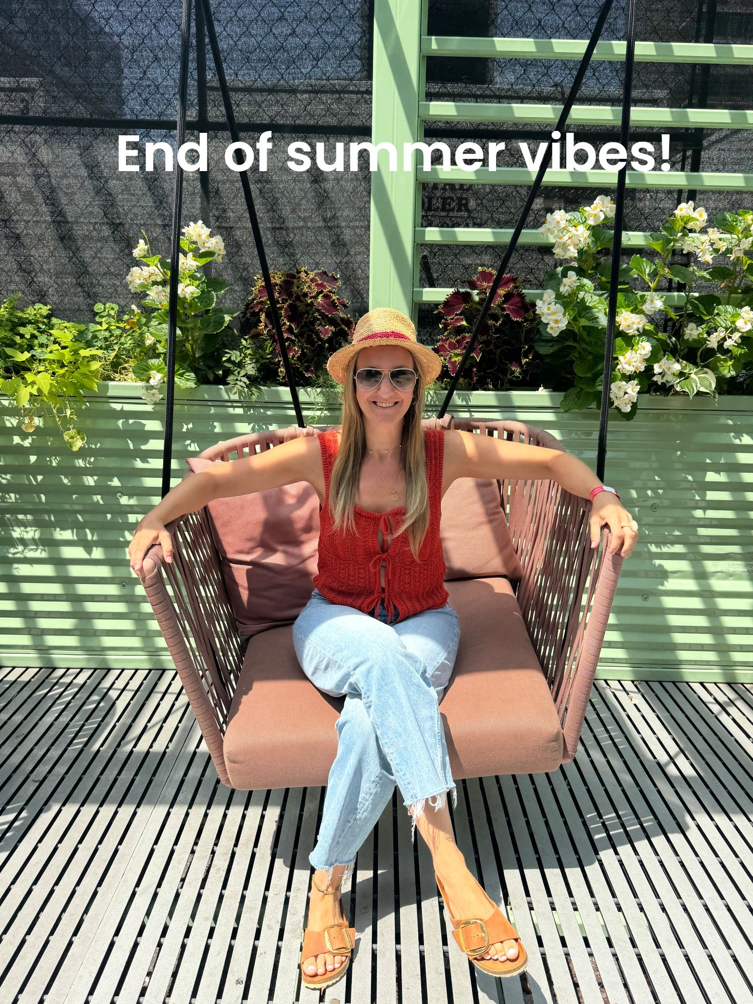 This end-of-summer outfit I chose for a Boston Seaport stroll, combines breezy rust-colored crochet with the comfy barrel jeans and sandals, effortlessly blending the seasons ☀️🍁

#LTKStyleTip #LTKSeasonal #LTKxMadewell