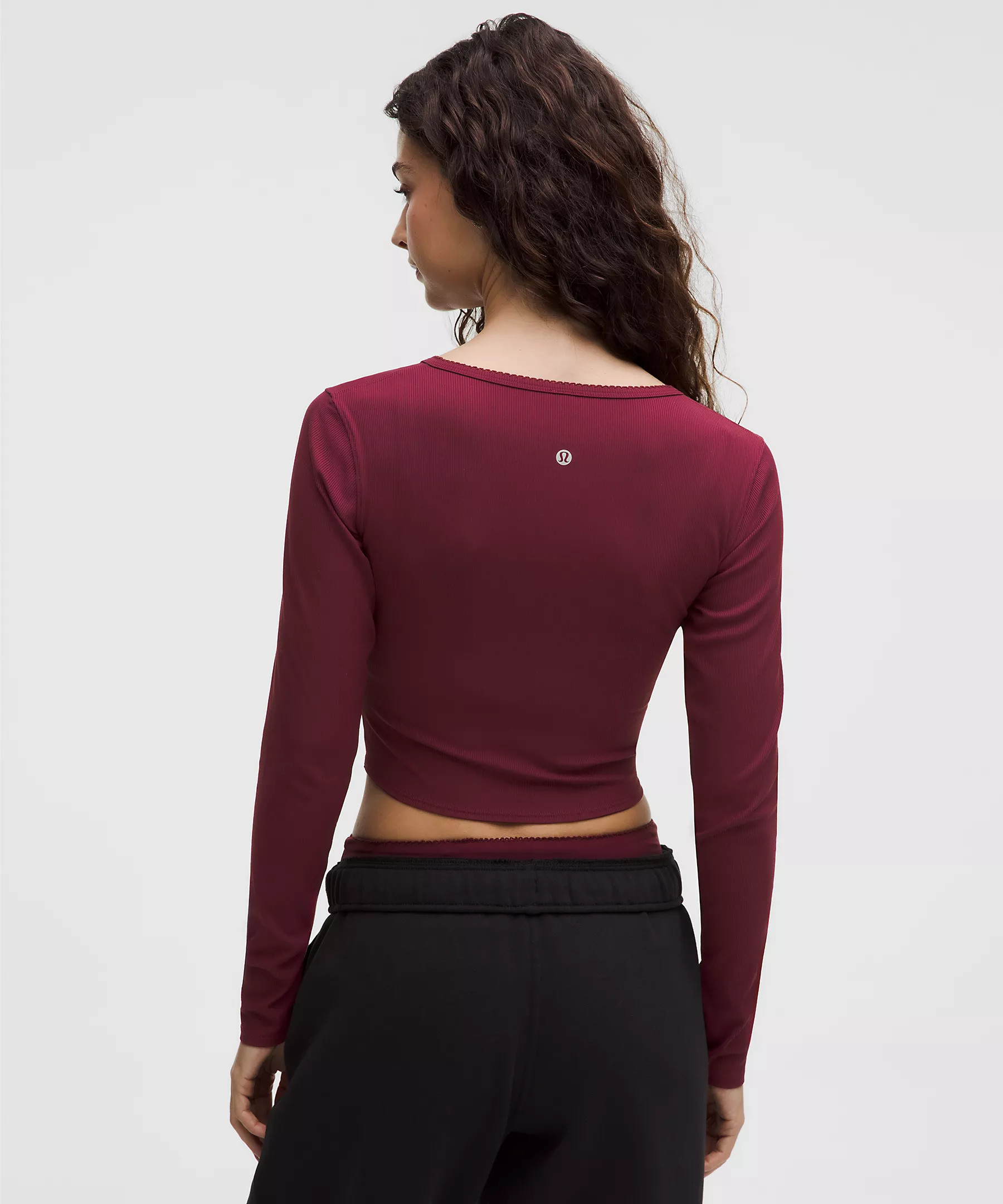 Nulu Ribbed Wrap-Front Long-Sleeve Shirt | Lululemon (US)