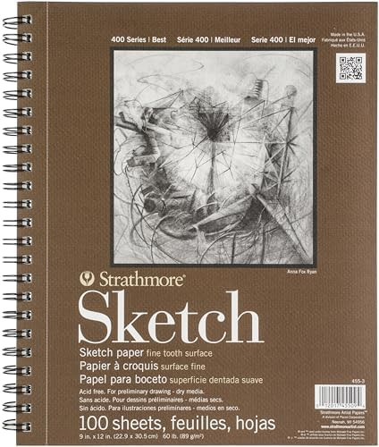 Strathmore Series 400 Sketch Pads 9 in. x 12 in. 100 Sheets | Amazon (US)