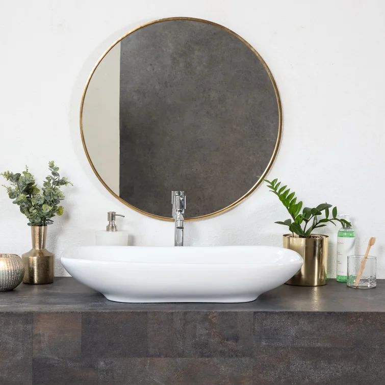 Abbate Round Metal Wall Mirror | Wayfair North America