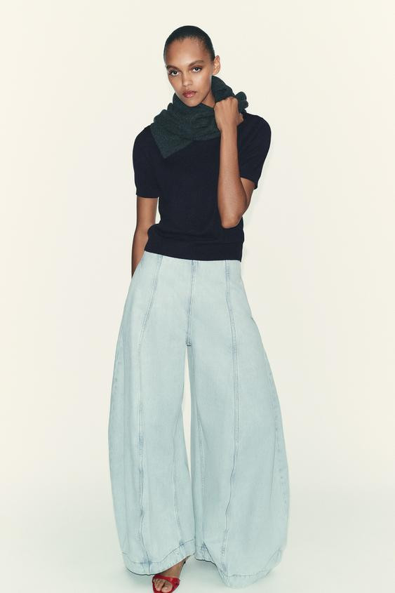 100% WOOL SHORT SLEEVE JUMPER | Zara US