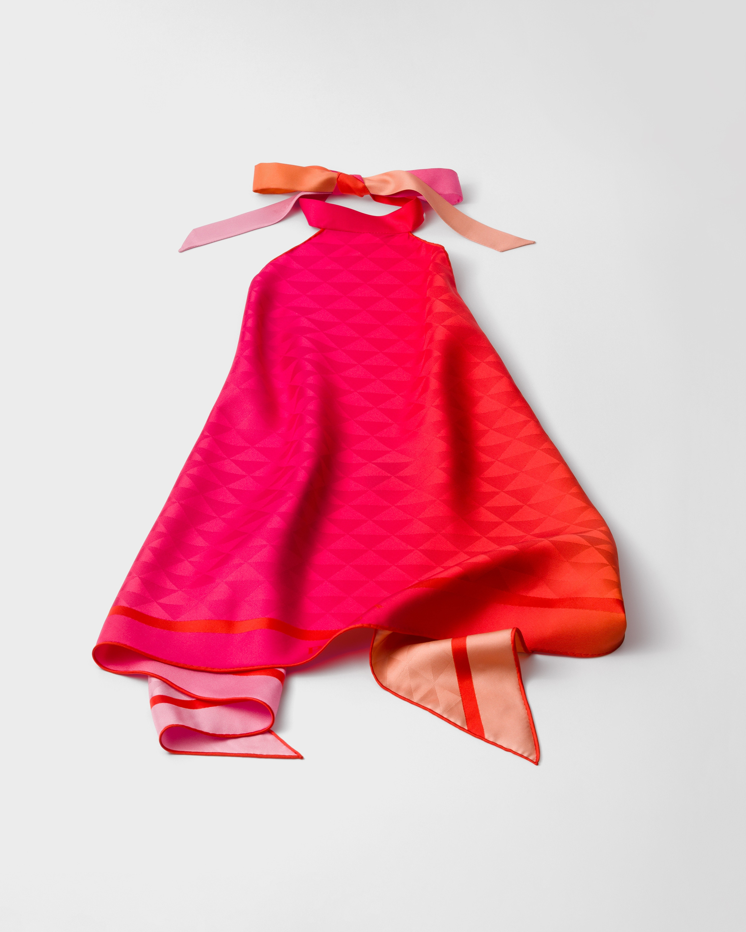 Printed silk twill halter top | Prada US