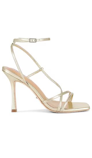 Franci Sandal in Gold Nappa Metallic | Revolve Clothing (Global)