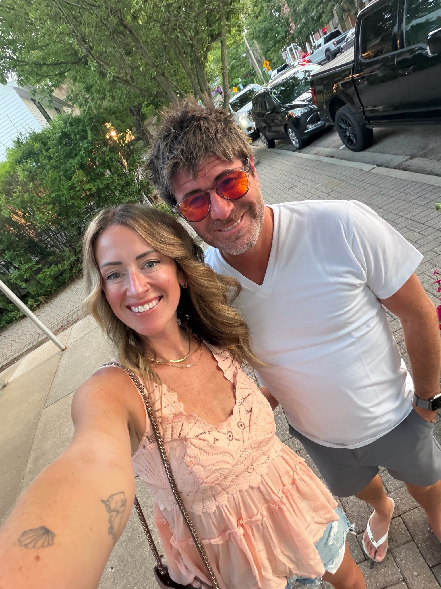 Free people lace orange top for summer date night